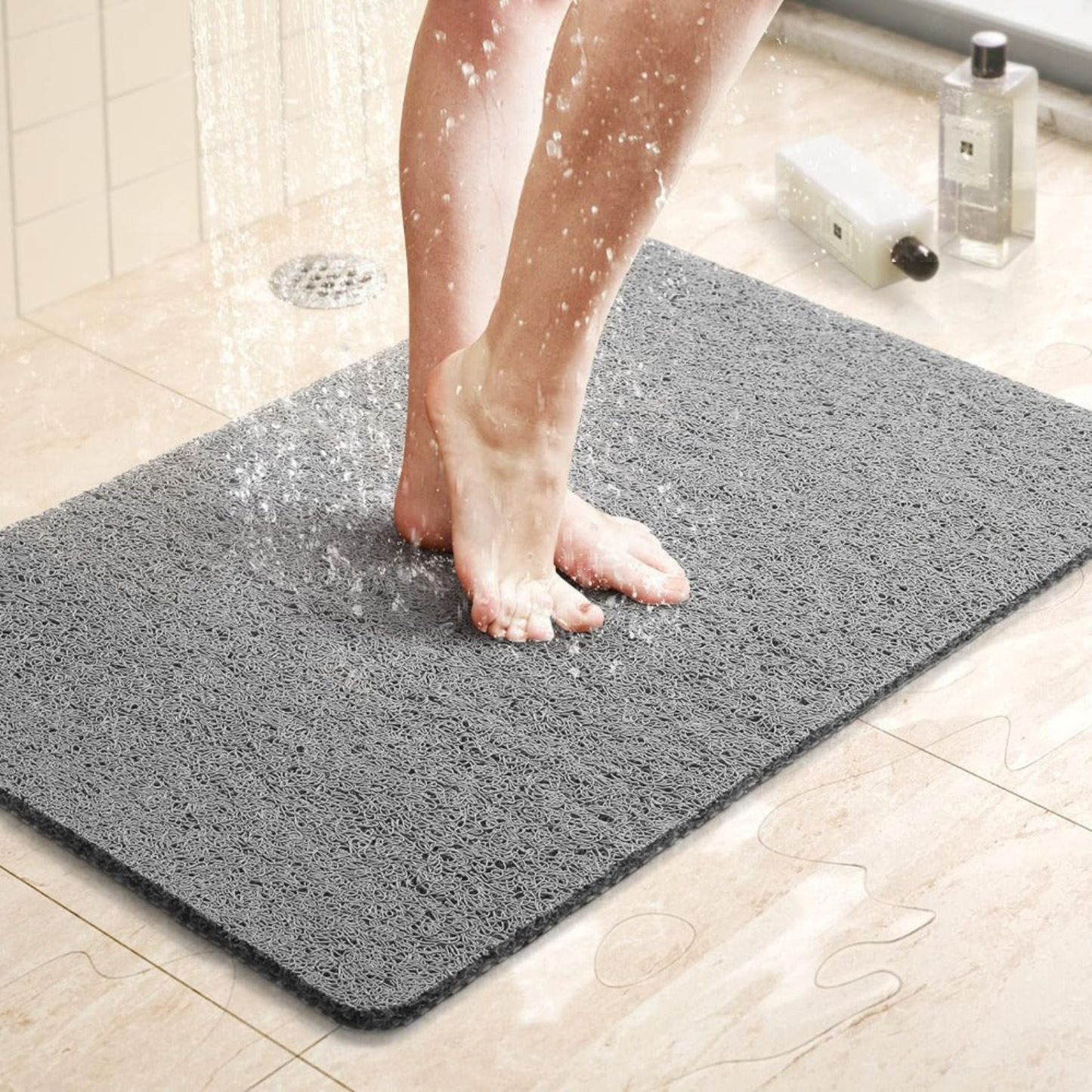 Non-Slip Shower Mat - Soft, Anti-Bacterial Bathroom Safety Mat