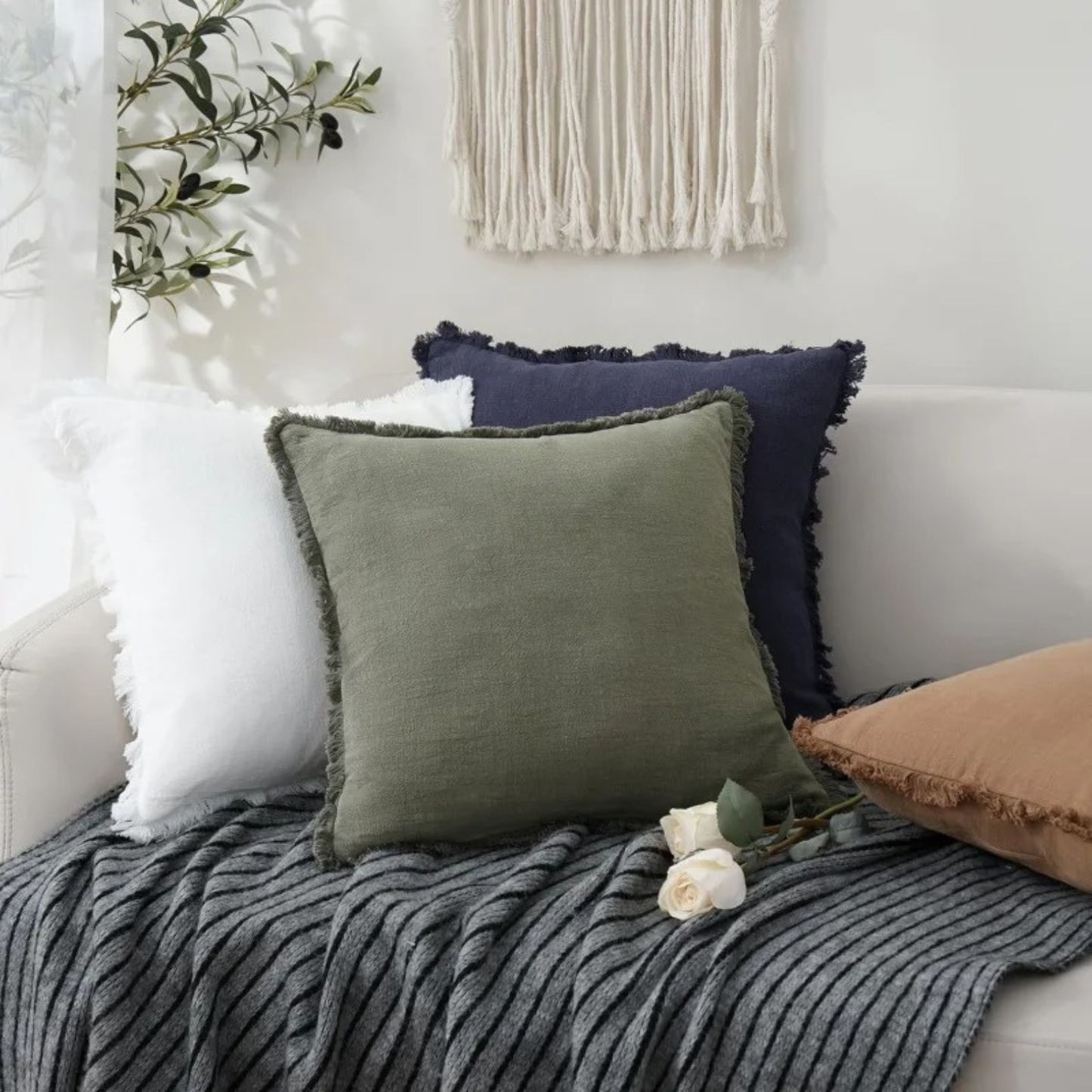 Nordic Frill Cushion Covers | Cotton & Linen Decorative Covers