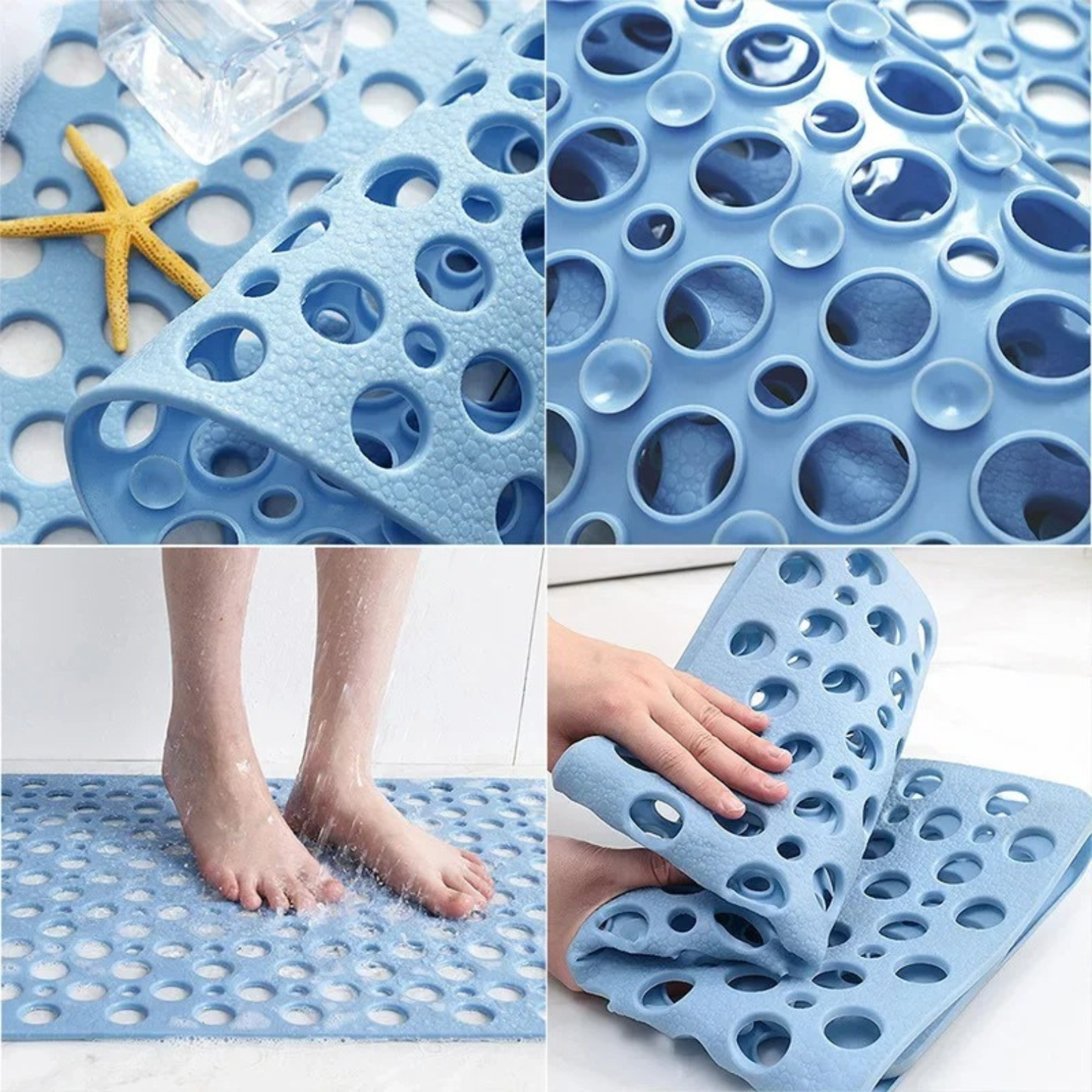 Non-Slip Shower Mat with Suction Cups