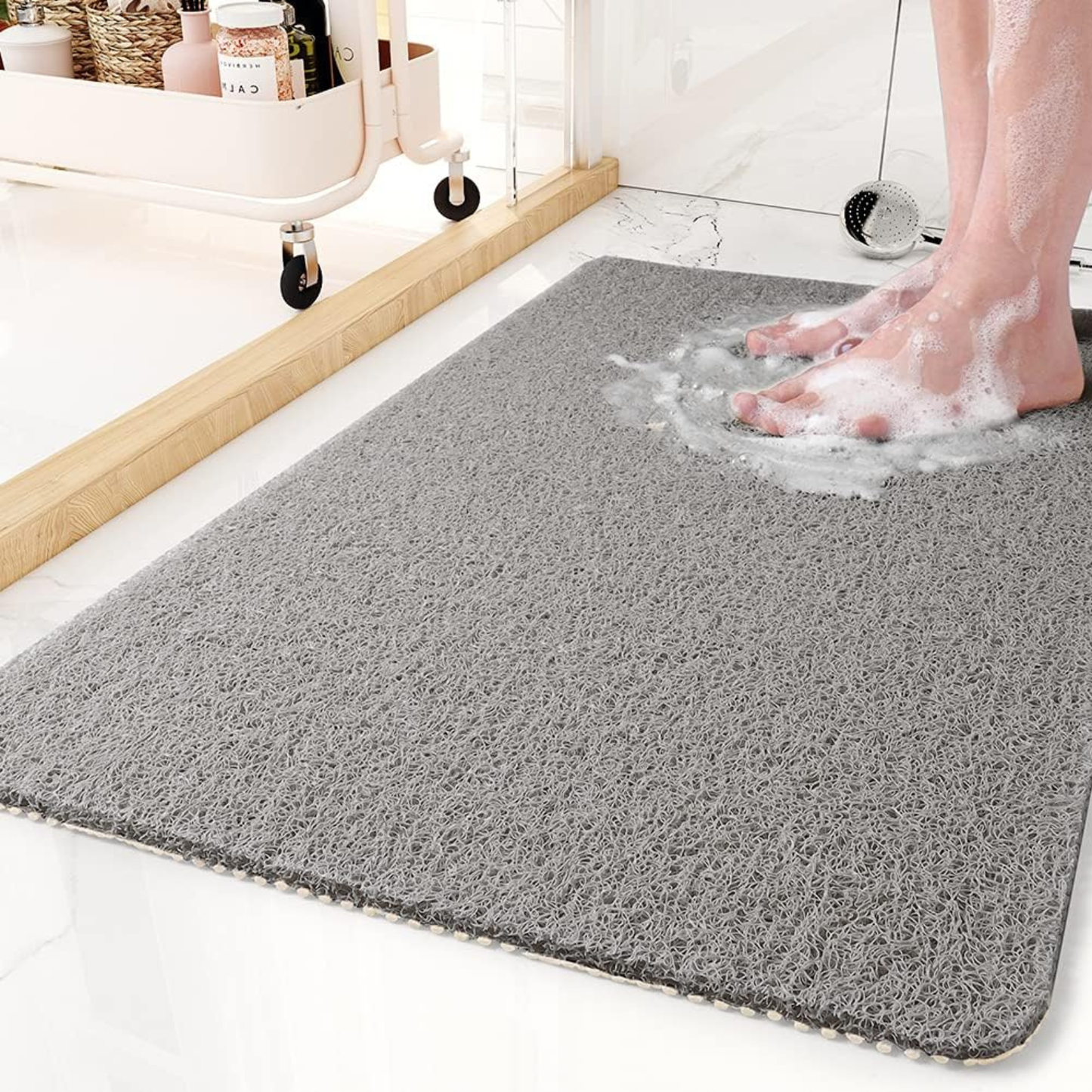 Non-Slip Shower Mat - Soft, Anti-Bacterial Bathroom Safety Mat