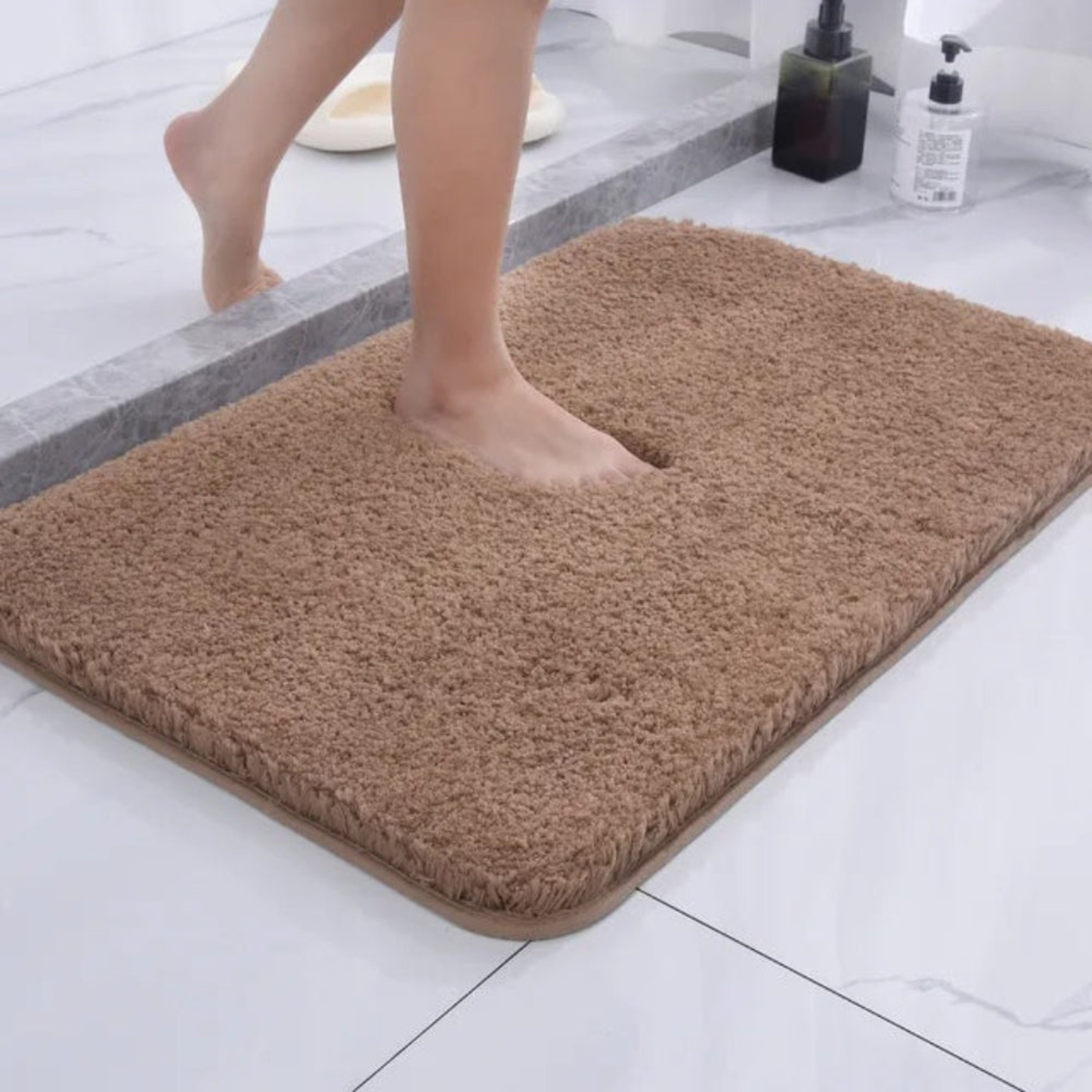 Plush Bath Rug - Ultra Soft Non-Slip Absorbent Bathroom Mat