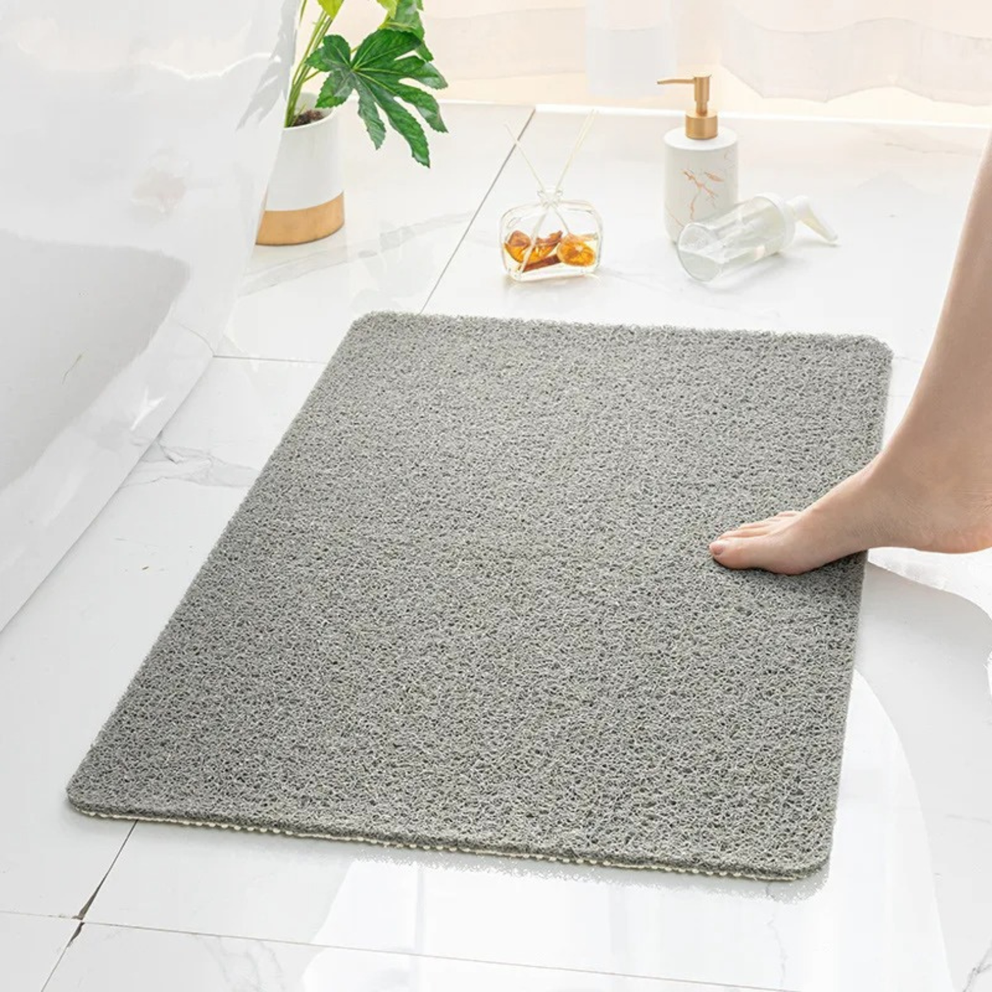 Non-Slip Shower Mat - Soft, Anti-Bacterial Bathroom Safety Mat